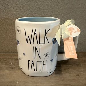 Rae Dunn Walk In Faith Floral Mug